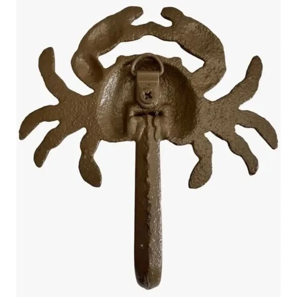 New Cast‎ Iron Crab Single Wall Hook Key Towel Coat Hanger